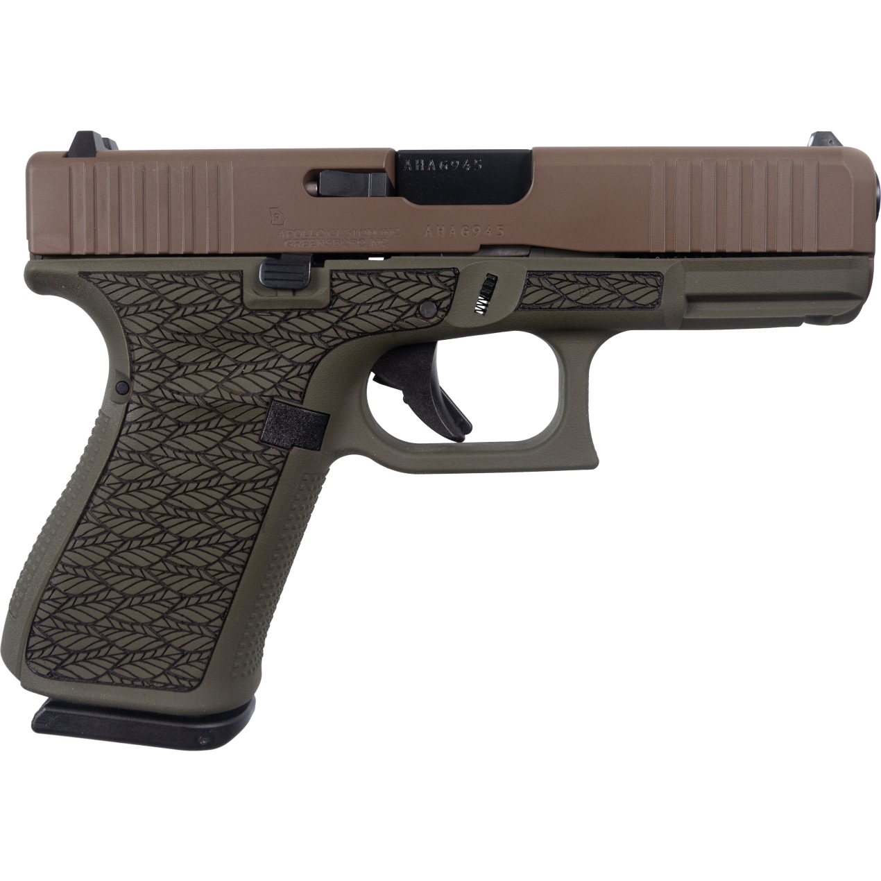 Handguns Apollo Custom|Glock 19 9MMLUGER GLK 19 9MM 15R LEAF OD BRN • Model: 19